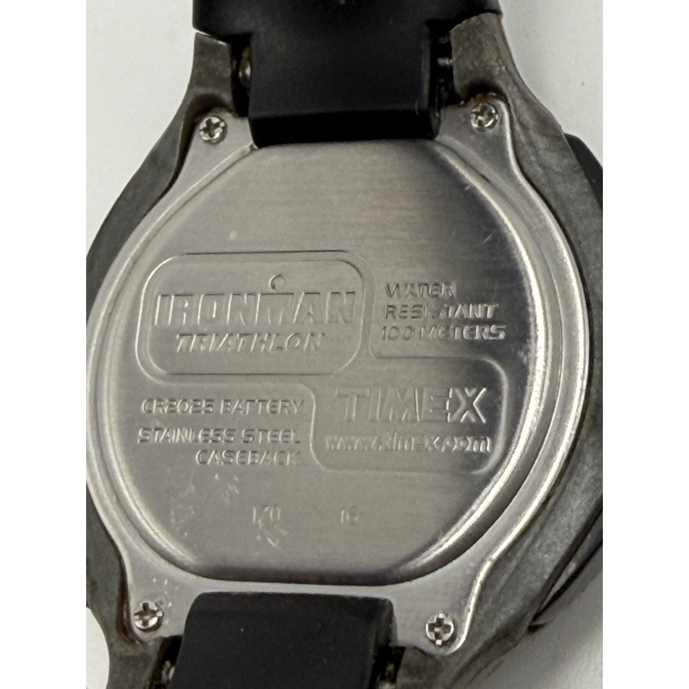 Timex 170 Mens Watch New Battery 2015 Black 38MM 8" 30 Lap‎ Ironman Triathlon - Picture 8 of 10